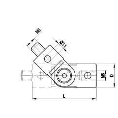 M5 титановый шарнир, диапазон наклона 180°, 11.2 г, для систем ZEISS A-5555-0218